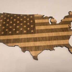 united states wooden cutout